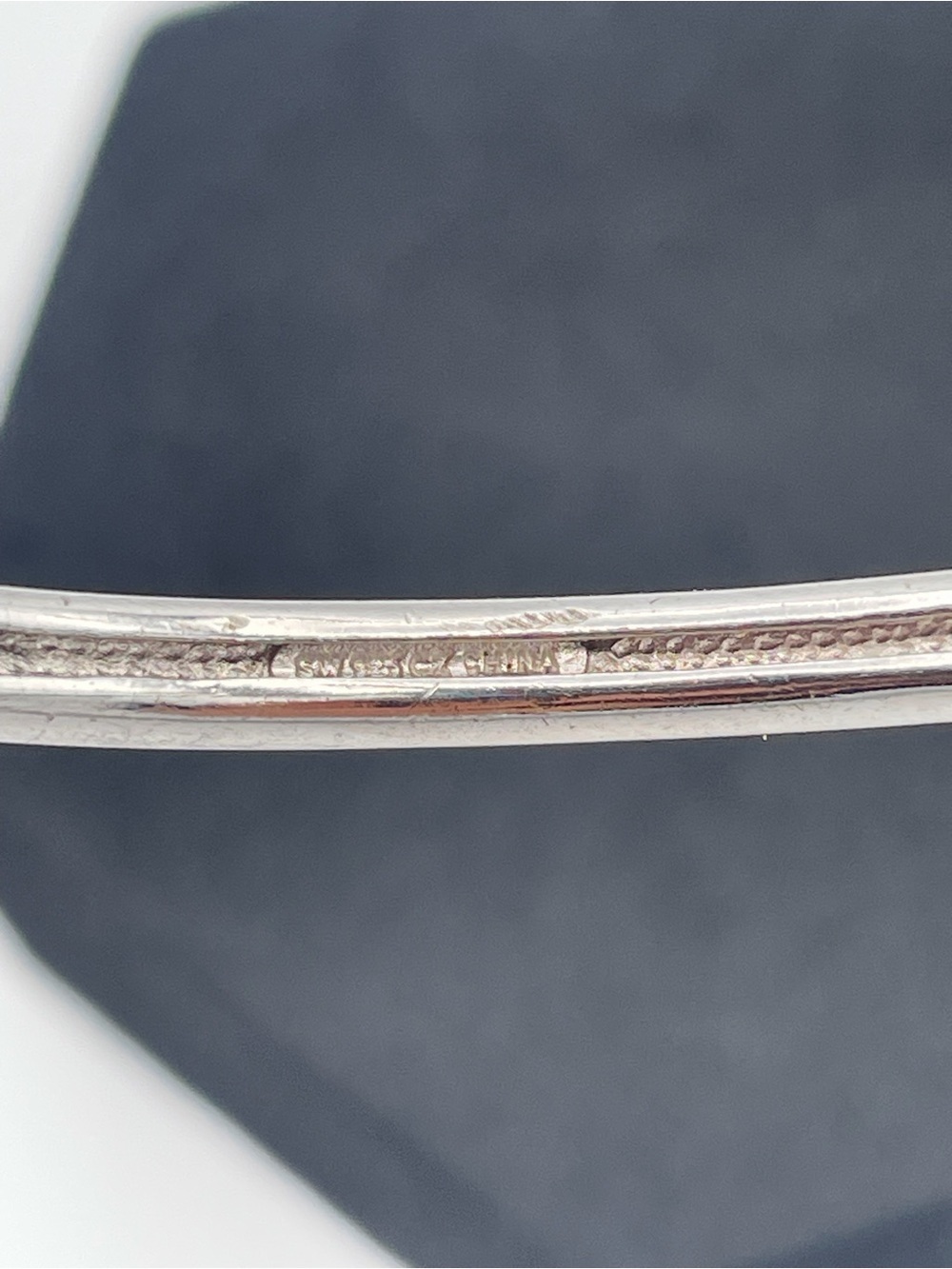 QVC Epiphany Diamonique Sterling Silver CZ Hinged Bangle Bracelet Platinum Clad - Picture 3 of 9